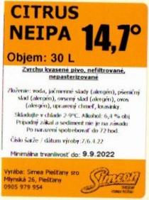  sudovka Citrus NEIPA 14,7