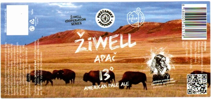 Apac 0,33l biely indian inak text