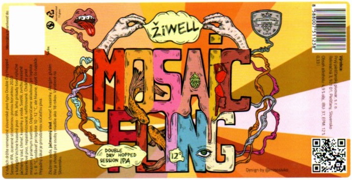 Mosaic fling 0,33l tenke pismo