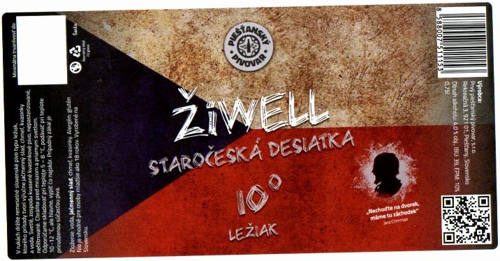 Staroceska desiatka 0,75l