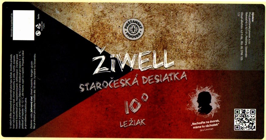 Staroceska desiatka 1,5l QR kod dolu