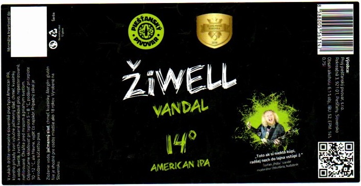 Vandal 0,75l biely obdlznik inak adresa