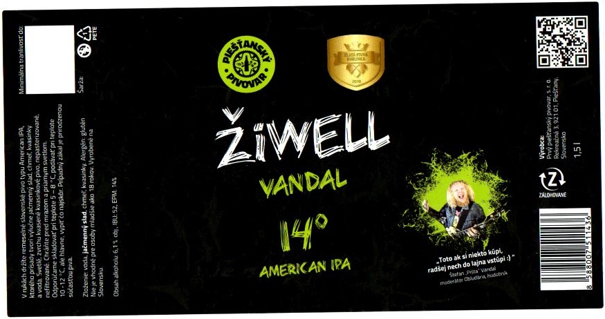 Vandal 1,5l zalohovane