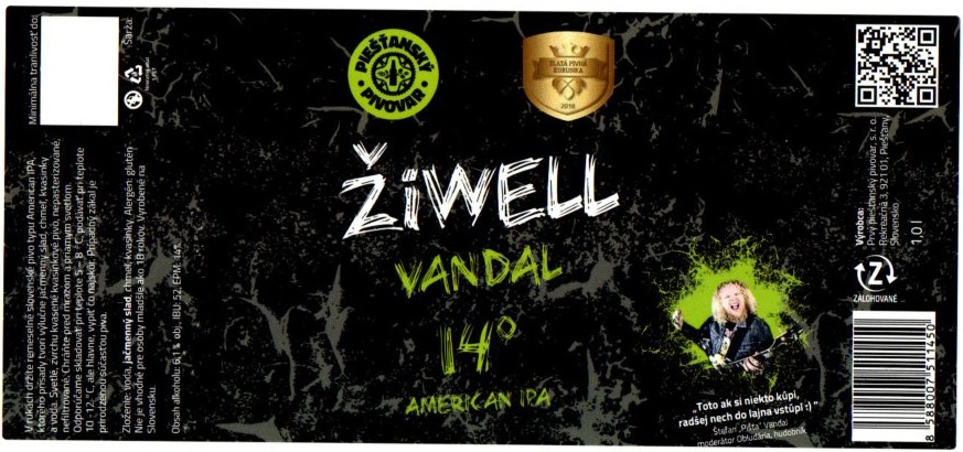 Vandal 1l Z biely obdlznik