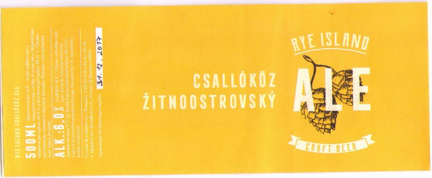 Zitnoostrovsky Ale - 500ml - 6,0%