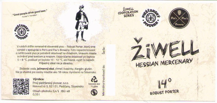 Hessian Mercenary 0,33l QR kod ostre rohy