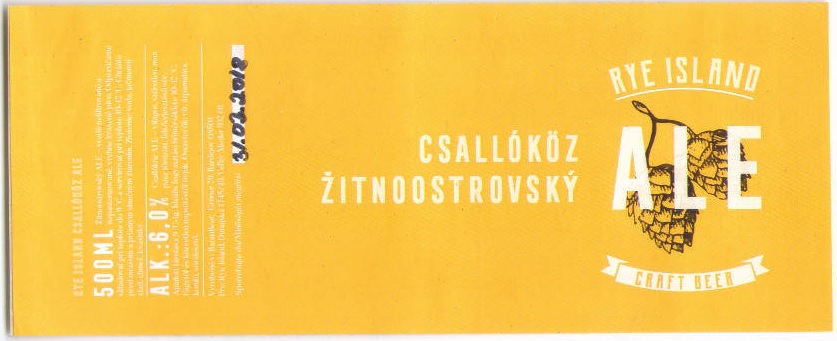 Zitnoostrovsky ALE - 500ml - 6,0% posunuty text