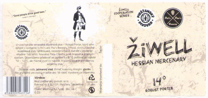 Hessian Mercenary 0,33l ciarovy kod oble rohy gluten