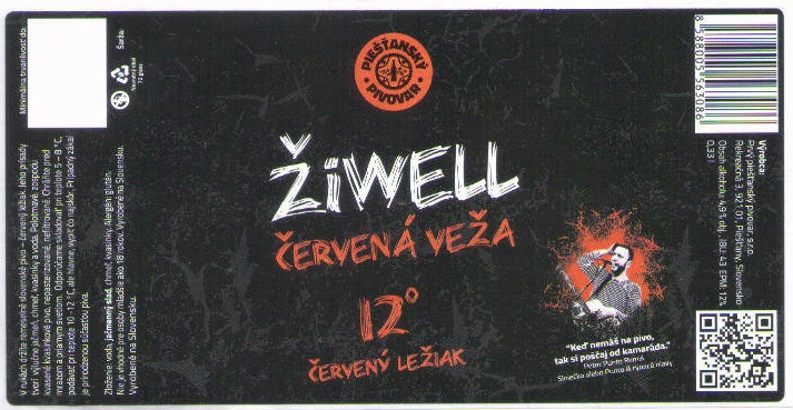 Cervena veza - 0,33l biely obdlznik