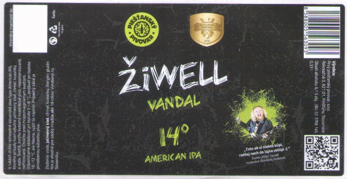 Vandal 0,33l biely obdlznik