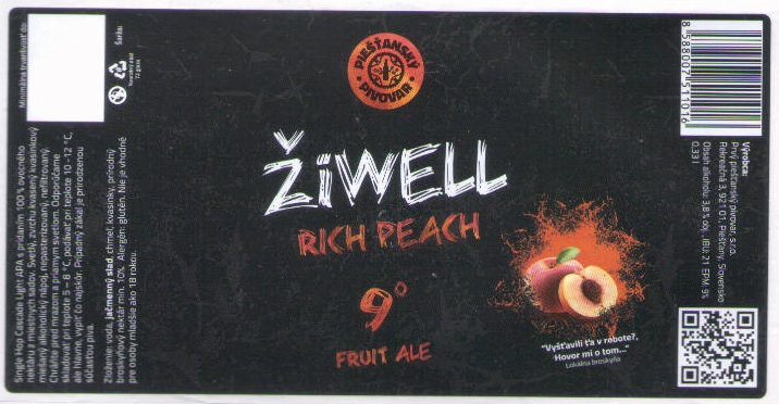 Rich Peach biely obdlznik