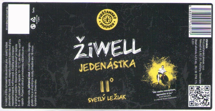 Jedenastka 0,33l biely obdlznik