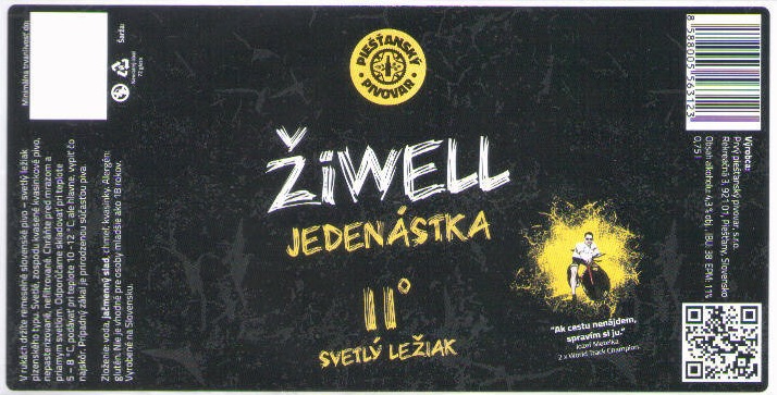 Jedenastka 0,75l biely obdlznik